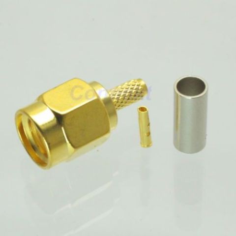 Đầu SMA cái thẳng nối dây đồng trục RG316 RG174 RG178