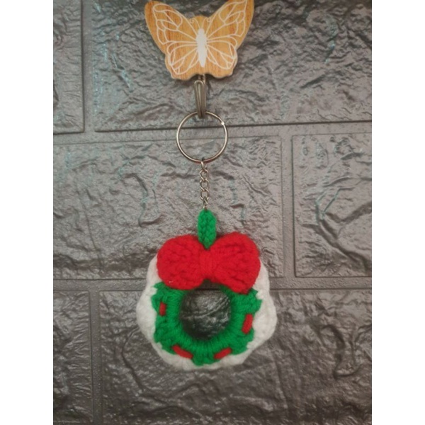 Trang Trí Noel bằng len.Nhiều mẫu. Ảnh chụp thật sản phẩm.Móc khóa Noel.
