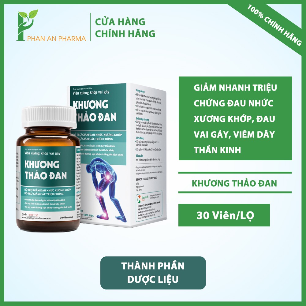 Khương thảo đan hỗ trợ Giảm nhanh triệu chứng đau nhức xương khớp, đau vai gáy, viêm dây thần kinh CN289