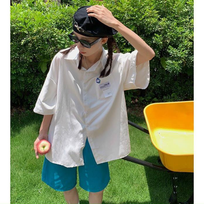 Áo Sơ Mi  Nữ  Form Rộng Unisex AP Túi Ngực Dày Mịn Siêu Mát Cao Cấp Thời Trang Kiểu Dáng Năng Động Trẻ Trung