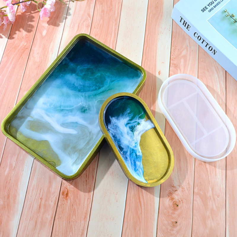 Khuôn Silicon Hình Chữ Nhật Dùng Làm Đá Mã Não Resin