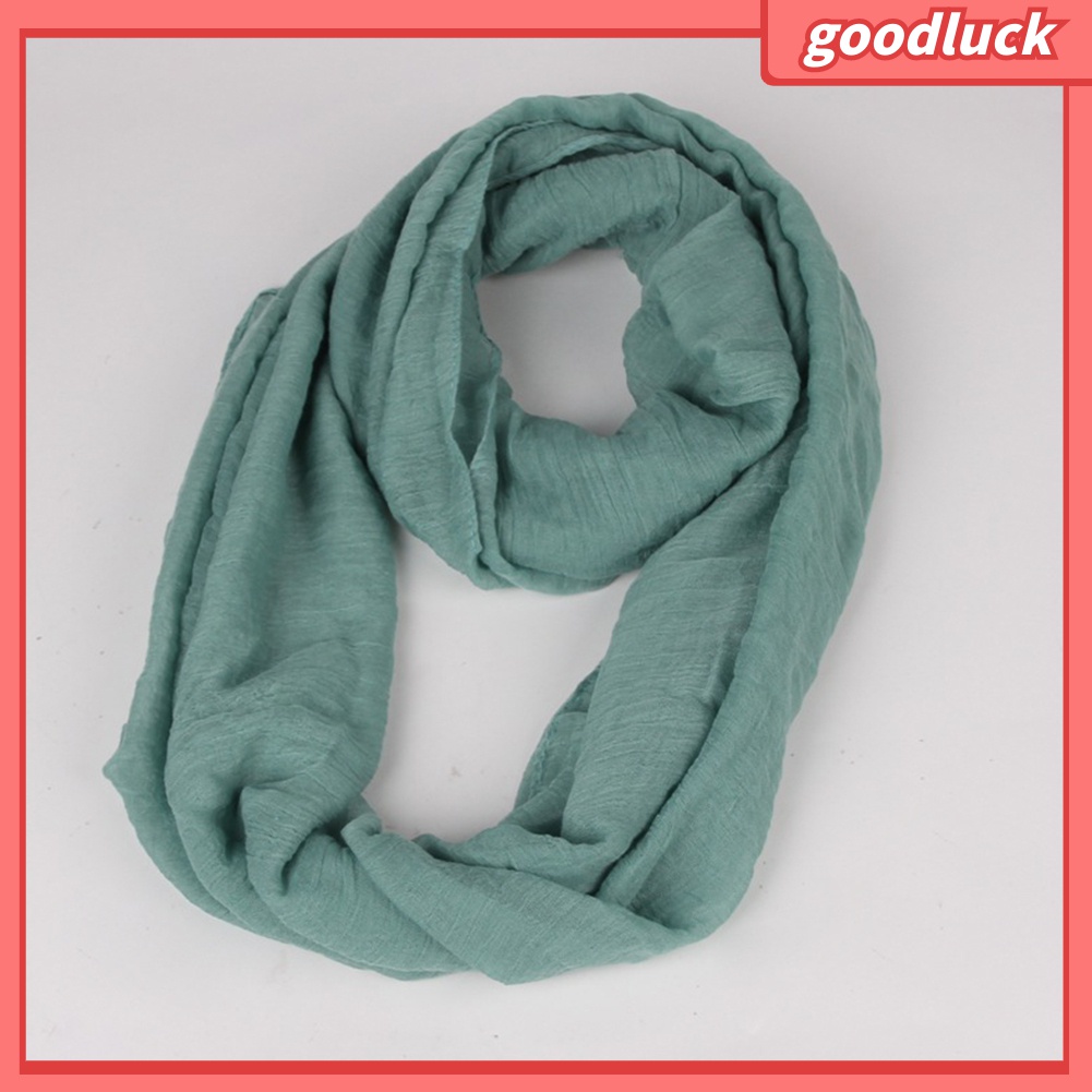 Khăn Choàng Cổ Tròn Mềm Mại Màu Trơn Đơn Giản Thời Trang Cho Nữ