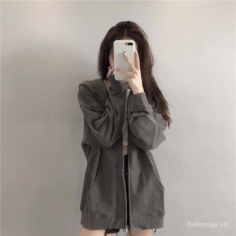 Áo Hoodie Dáng Rộng Kiểu Vintage Phong Cách Hàn Quốc Thời Trang Xuân Thu 2020 Cho Nữ