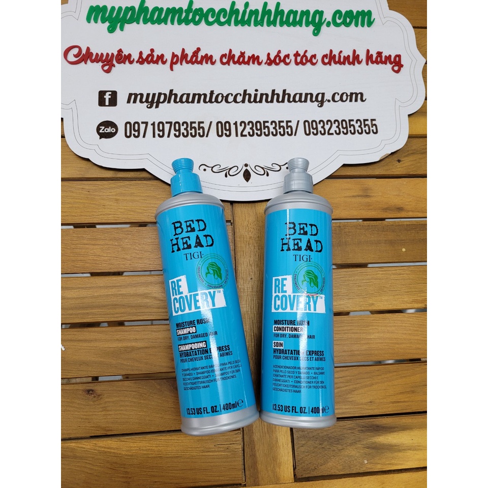 Dầu gội và xả phục hồi sinh lực Tigi Bed head Recovery level 2 100ml - 400ml - 970ml