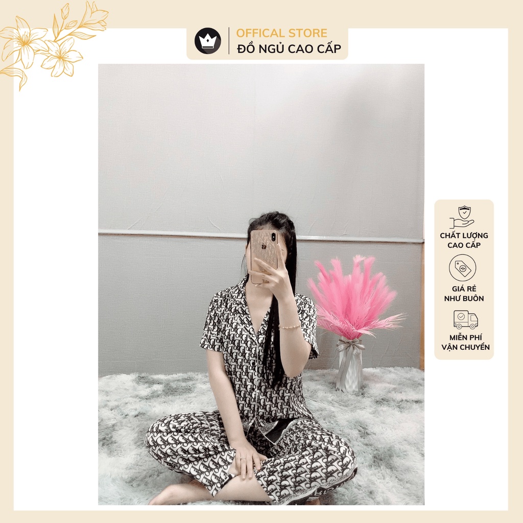 [ Siêu Hot ] Bộ Đồ Pijama lụa - Bộ lụa cộc tay quần dài chất liệu mát lịm | BigBuy360 - bigbuy360.vn