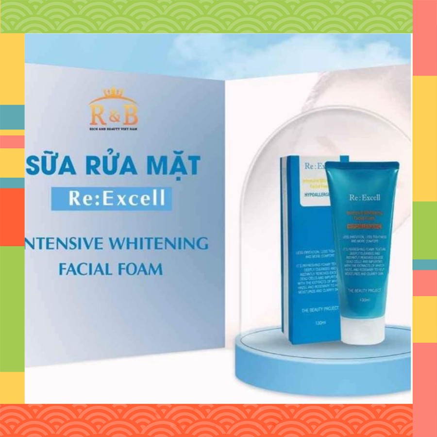 Sữa rửa mặt❤️ cho da dầu, da hỗn hợp thiên dầu: Intensive Whitening Facial Foam