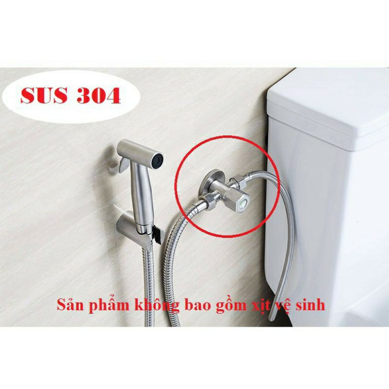 Van T chia nước giảm áp và khóa 2 đường nước  Inox 304