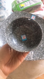 Combo 10 Chén cơm nhựa Melamine cao cấp kiểu vân đá đen (CO11VD)