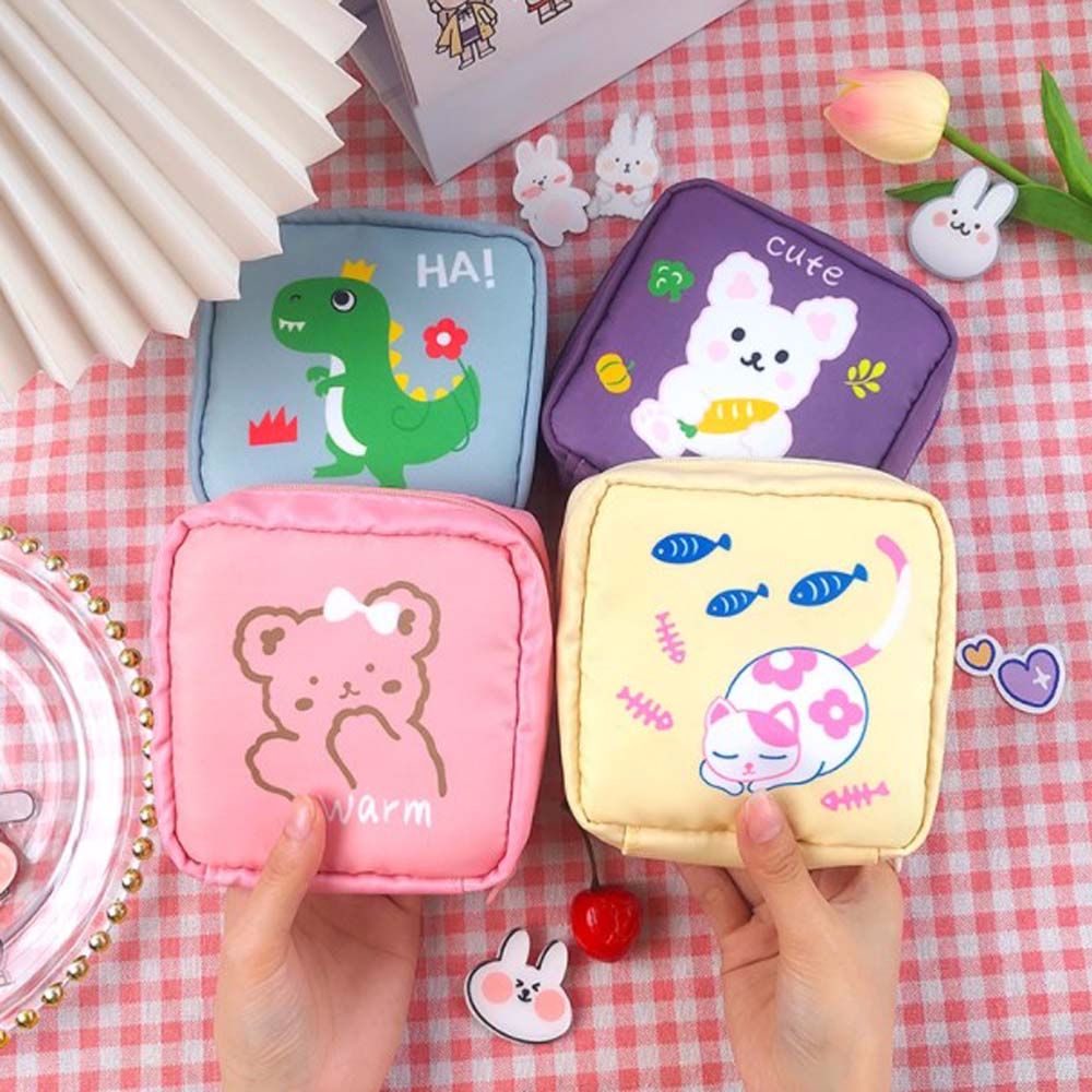 Túi đựng đồ trang điểm họa tiết hoạt hình dễ thương