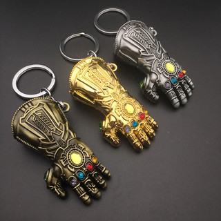 Combo 4 Móc Khóa Trang Trí Marvel Iron Man – Captain – Búa Thor – Găng Tay Thanos BỀN CHẮC HCM