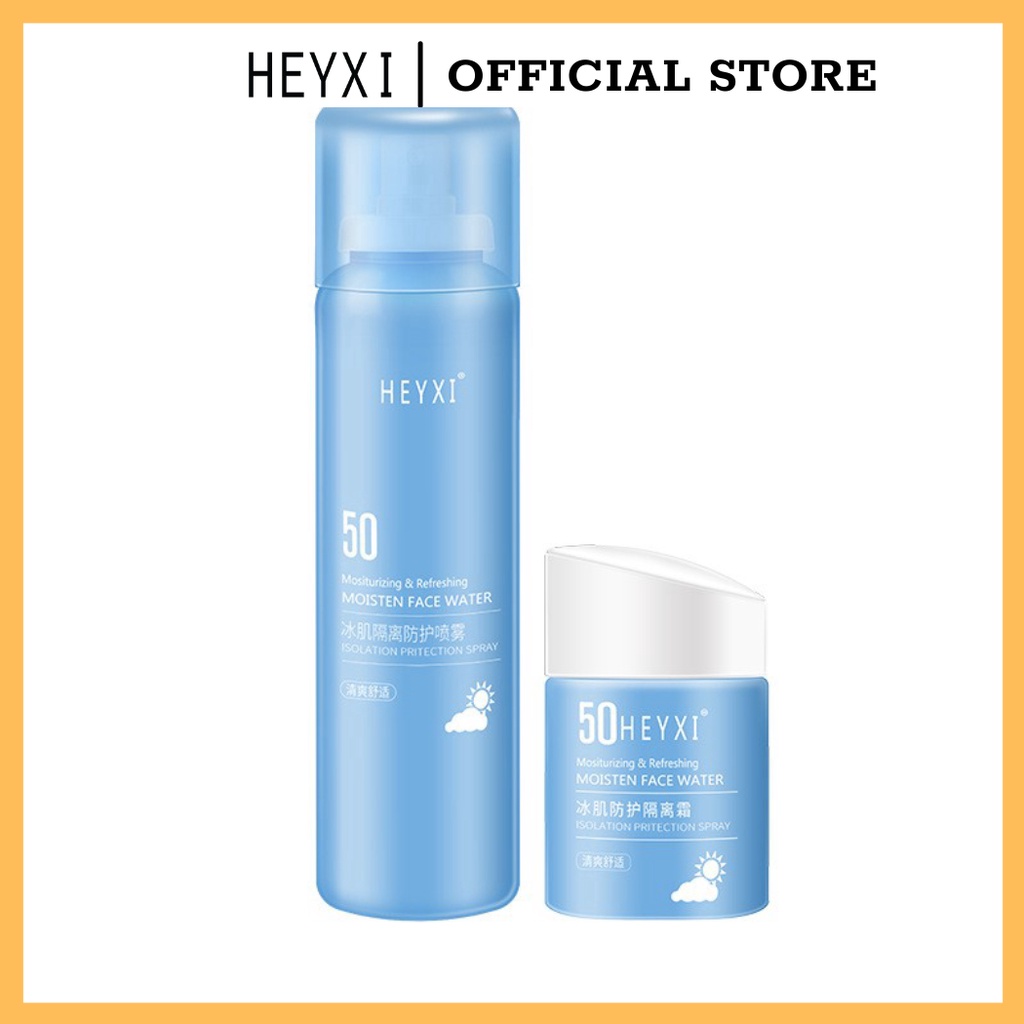 Xịt chống nắng HEYXI Chống nắng nâng tone dưỡng ẩm 180ml HXCN1