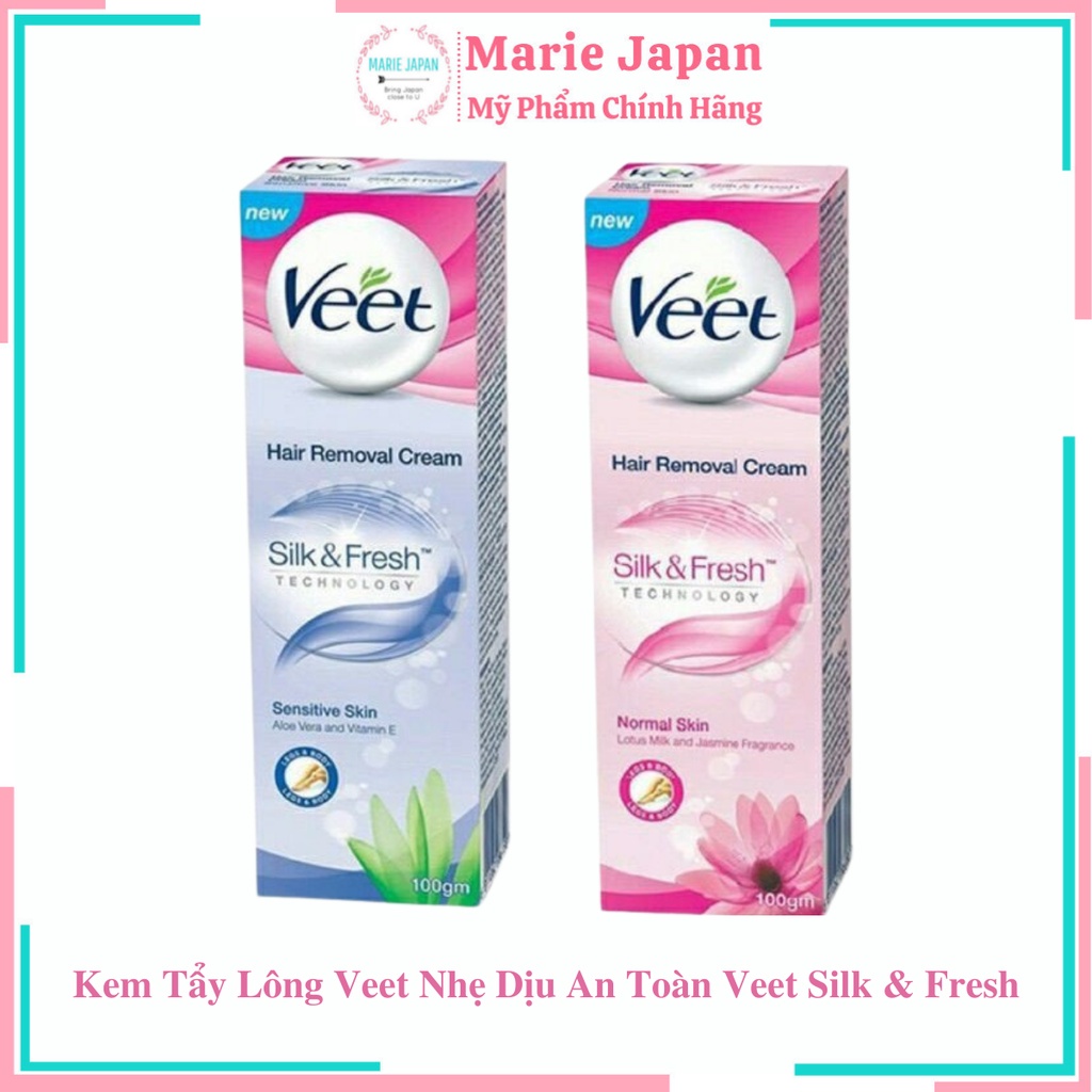 Kem Tẩy Lông Veet Nhẹ Dịu An Toàn Veet Silk & Fresh