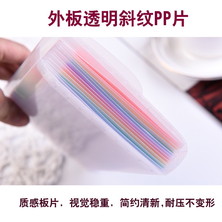 Cặp tài liệu mini MODINA cầu vồng, túi đựng tài liệu nhiều ngăn