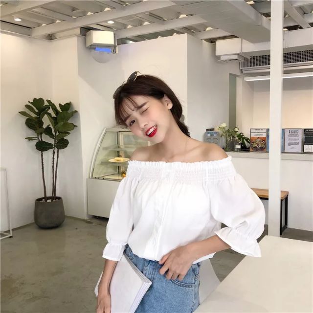 Áo trễ vai, áo kiểu, áo sơmi kiểu, áo kẻ sọc