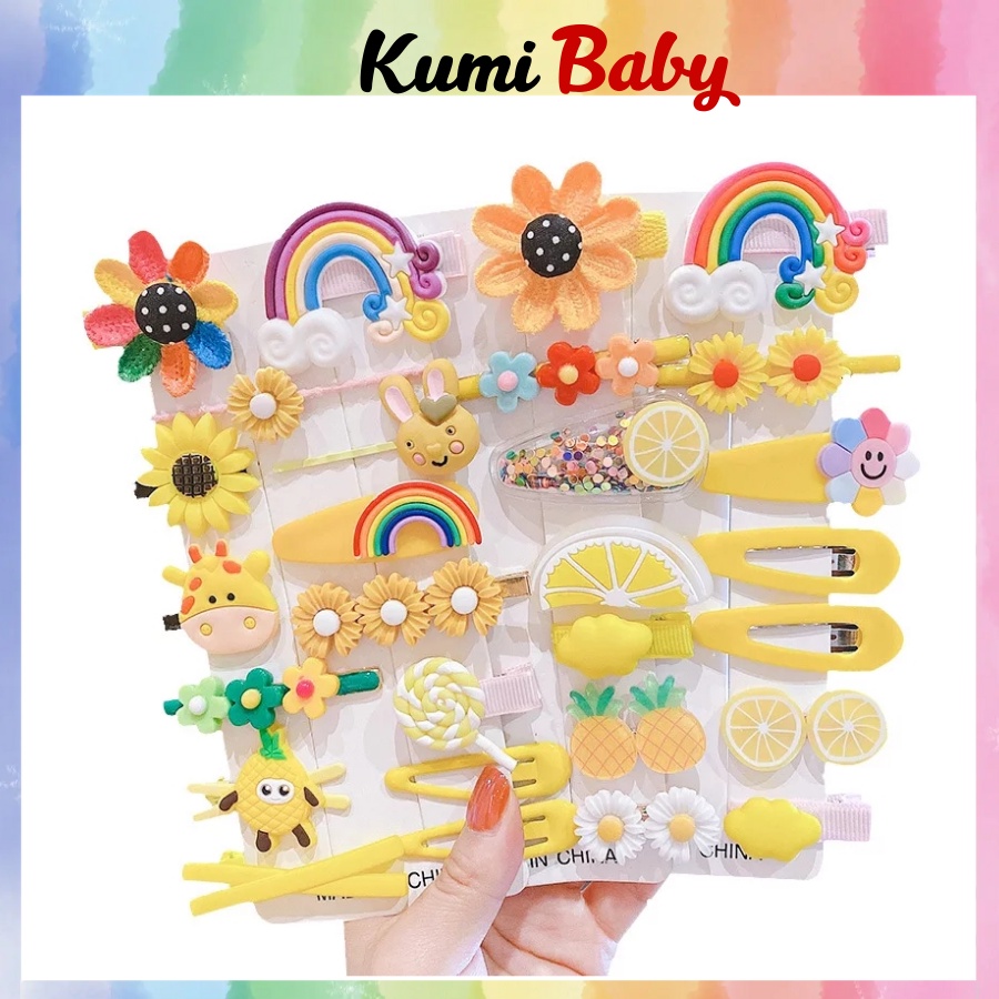 Kẹp tóc cho bé gái phong cách Hàn Quốc dễ thương Kumi baby