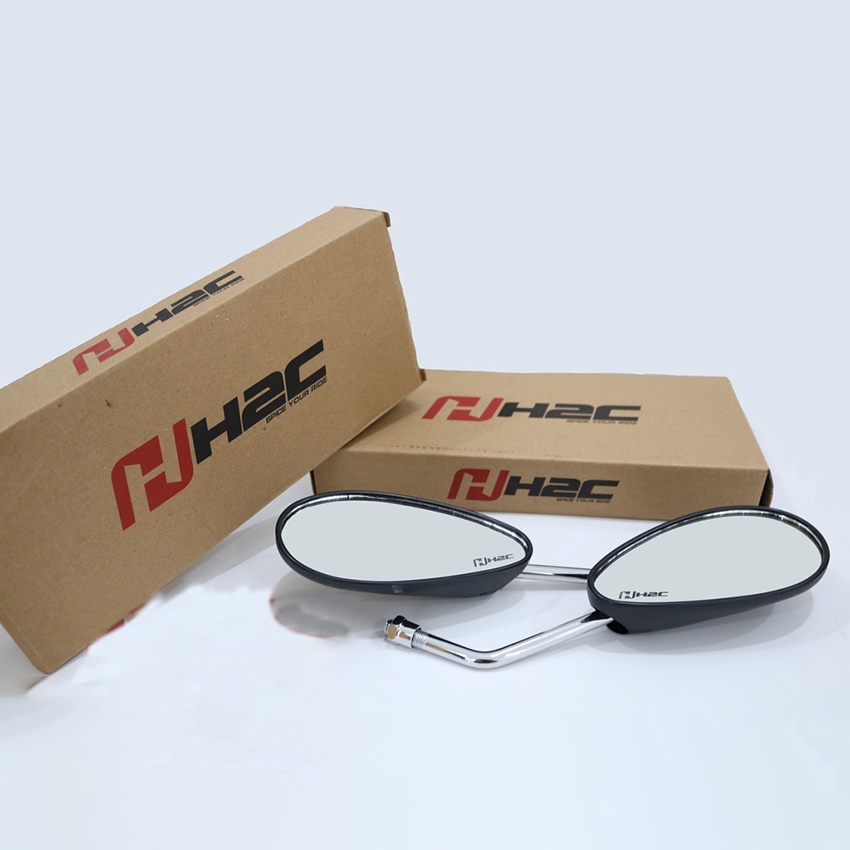 2 Gương xe máy kính chiếu hậu H2C chân hợp kim cao cấp gắn dòng xe sirius exciter jupiter và dòng xe khác