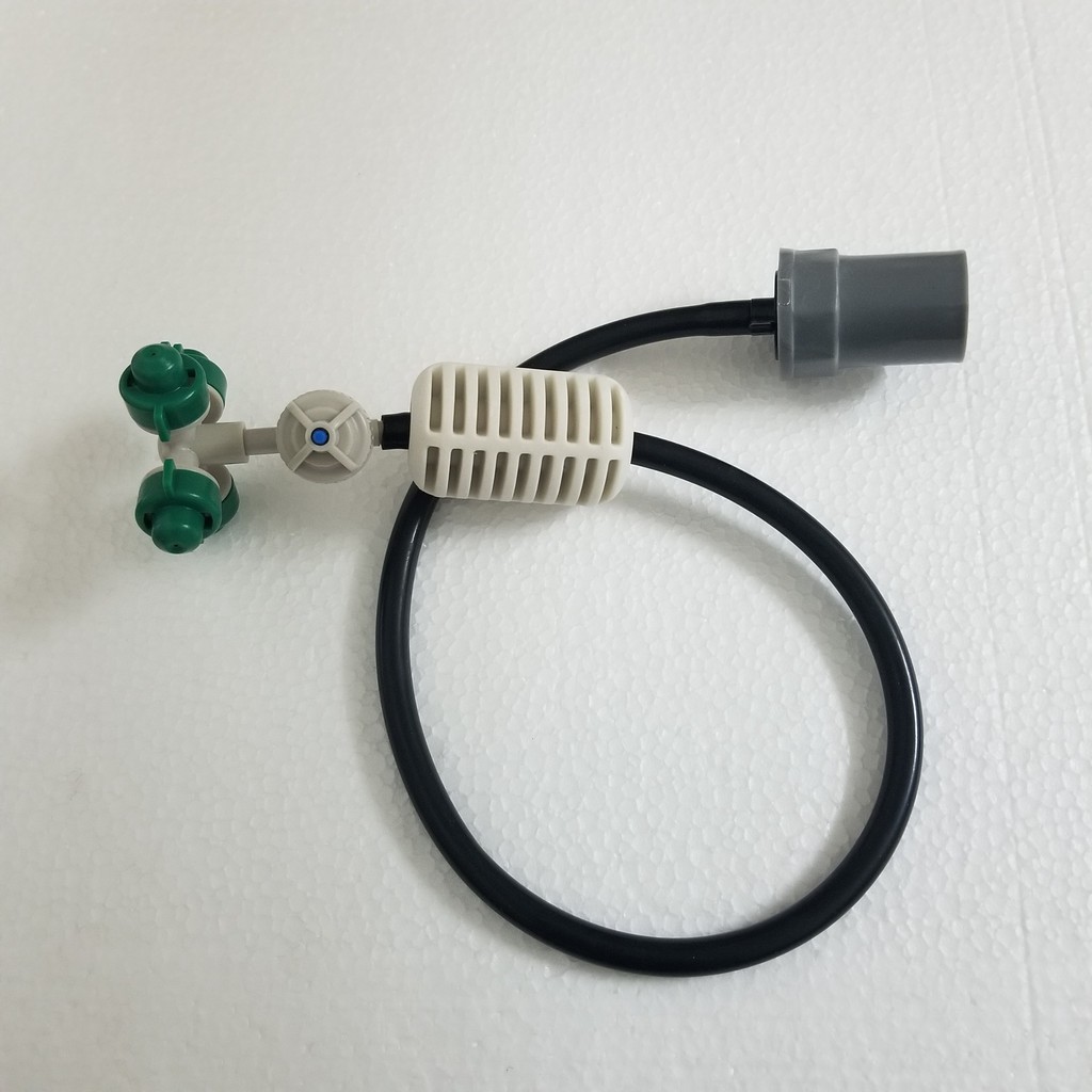 Béc phun sương 4 hướng - 4 tia - 4 cửa kèm theo Van chống gỉ, đối trọng, khởi thủy ren 21 và T 21