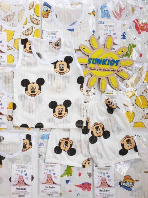 bộ bé trai cotton tre mềm loại 1