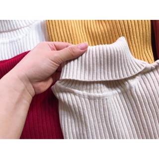 Áo len cổ cao len tăm mới về
