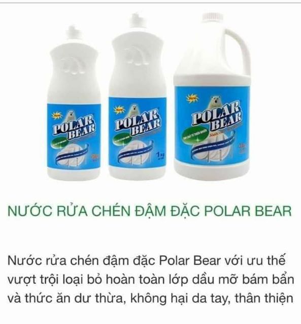 Dầu Rửa Bát POLAR BEAR,Nước Rửa Chén,Dầu Rửa Chén(750ml_3,6 lít)