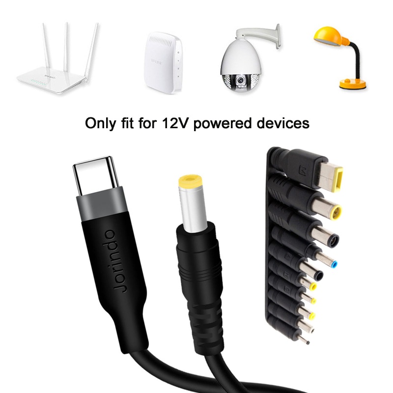Dây Cáp Nguồn Chuyển Đổi USB C / Type-C Sang 12V 3.0 / 4.0 / 4.5 / 5.5 / 6.4 / 7.4 / 7.9mm / Vuông Cho Loa Laptop