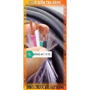 Dây loa 4 ruột đồng nguyên chất lõi phi 4x2.5( giá 1m) angthuy