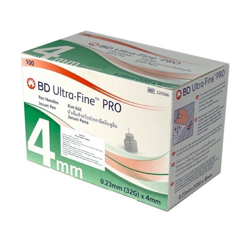 KIM BD ULTRA - FINE (PEN NEEDLES) HỘP 100 ĐẦU KIM - Đầu kim tiêm bánh ú sử dụng cho bút chích Insulin đái tháo đường