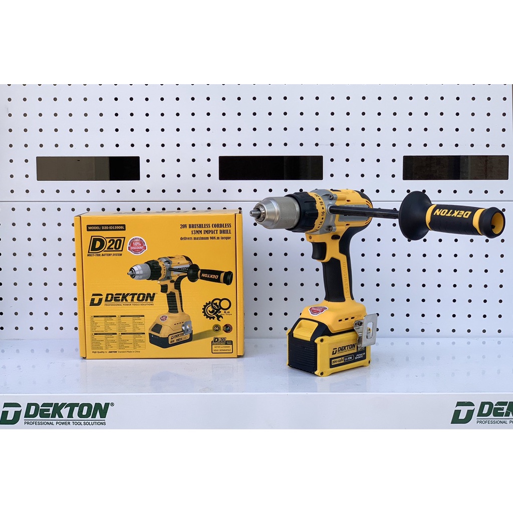 THÂN MÁY KHOAN PIN DEKTON 13MM SỬ DỤNG CHÂN PIN DEWALT D20-ID1390BL