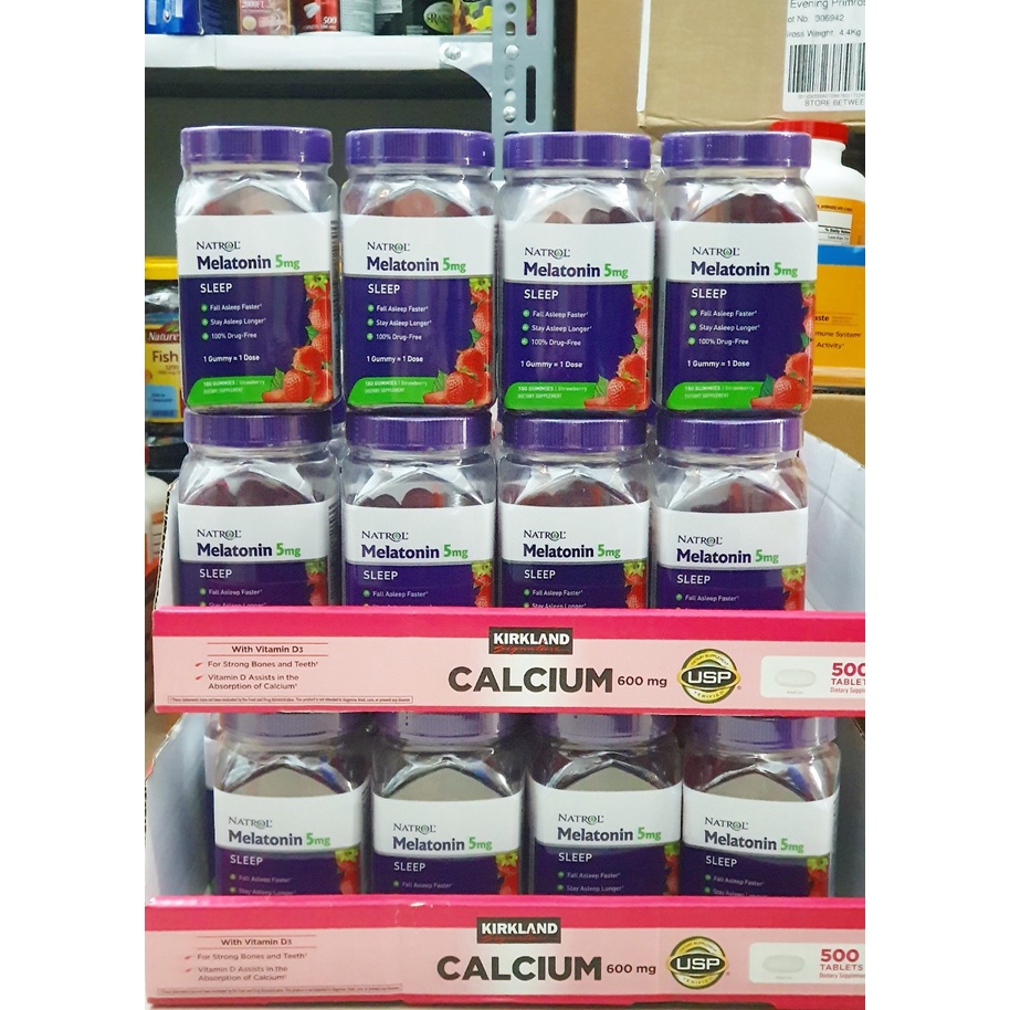 date 4/24 - Kẹo dẻo ngủ ngon Natrol Melatonin 5mg Gummies 180 viên hãng natrol của Mỹ ( vị dâu)