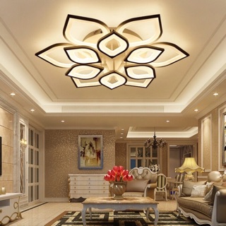 [Rẻ-nhất-shopee]Đèn Trần - Đèn Ốp Trần Cánh Hoa Sen Cao Cấp Điều Khiển Từ Xa