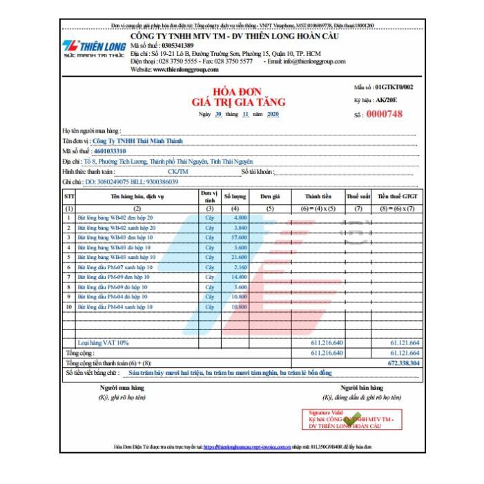 Bút Lông Viết Bảng Trắng Thiên Long WB03 - Bút Dạ Bảng Xóa Được