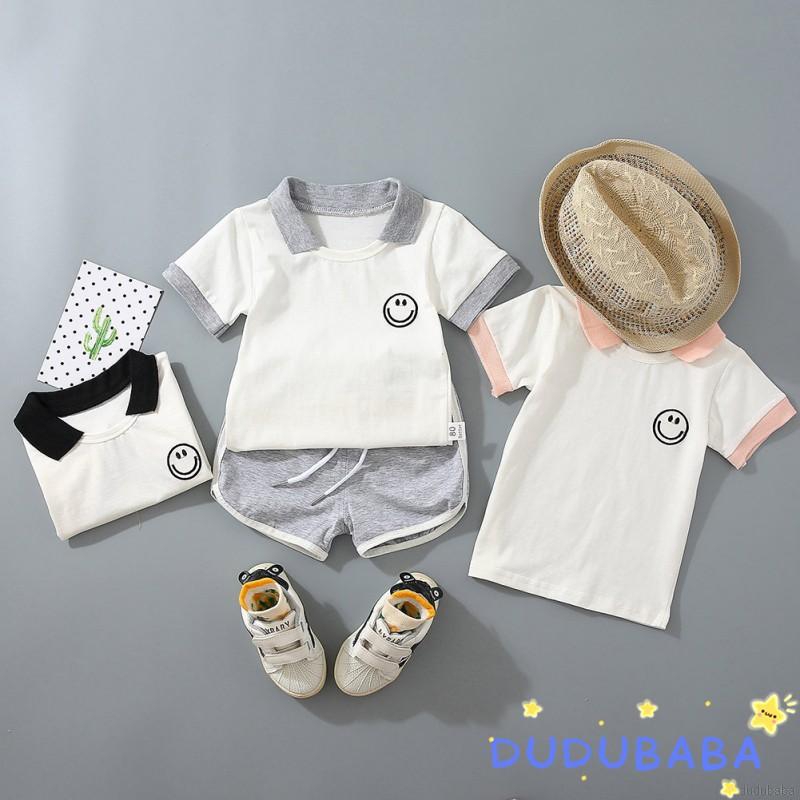 Set Áo Thun Tay Ngắn &amp; Quần Short Cho Bé Từ 0-5 Tuổi