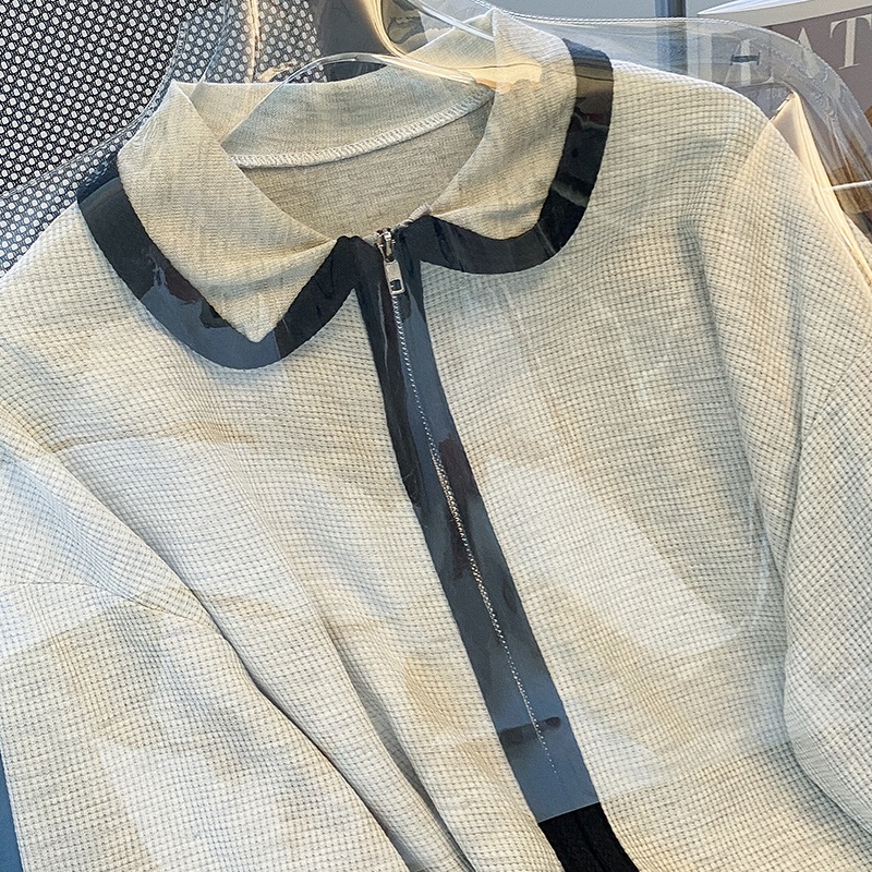 Áo khoác cardigan ZHELIHANGFEI tay dài dáng rộng phong cách preppy dễ phối đồ