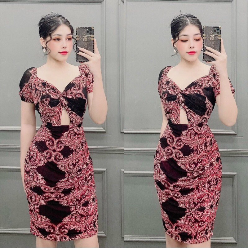 ĐẦM BODY CHỮ CHÉO NGỰC