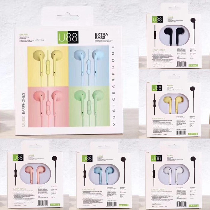 Tai Nghe Nhét Tai Tws U88 / U19 Apple 3d Siêu Trầm Giắc 3.5mm Có Dây Kèm Mic | BigBuy360 - bigbuy360.vn