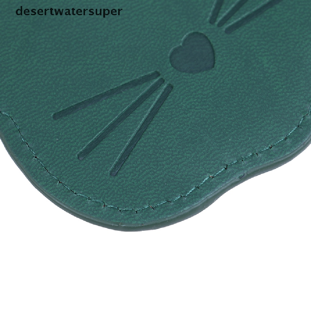 Thẻ Treo Hành Lý Hình Mèo Bằng Da Đáng Yêu