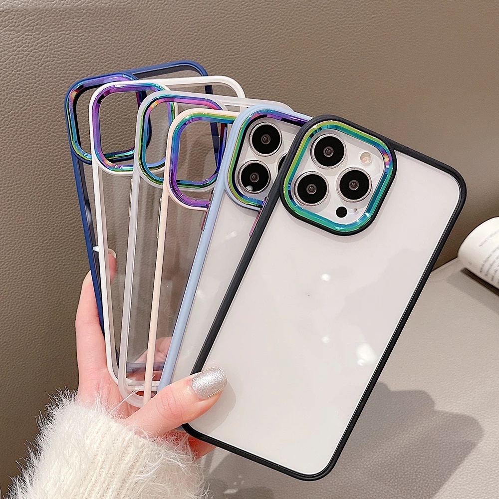 Ốp điện thoại trong suốt mạ điện không dây thích hợp cho Iphone 11 12 13 Pro Max