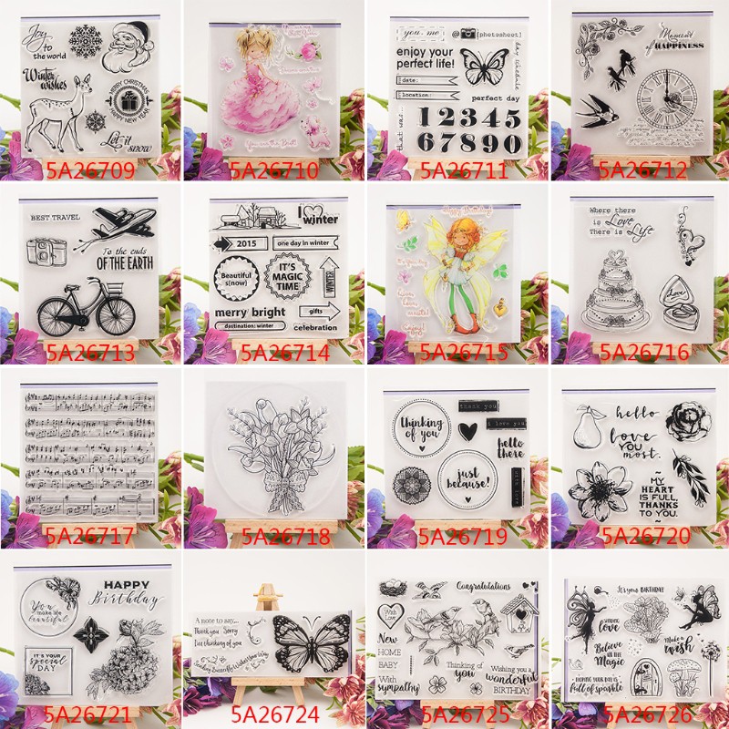 Con dấu silicon trong suốt dùng để trang trí album ảnh thủ công