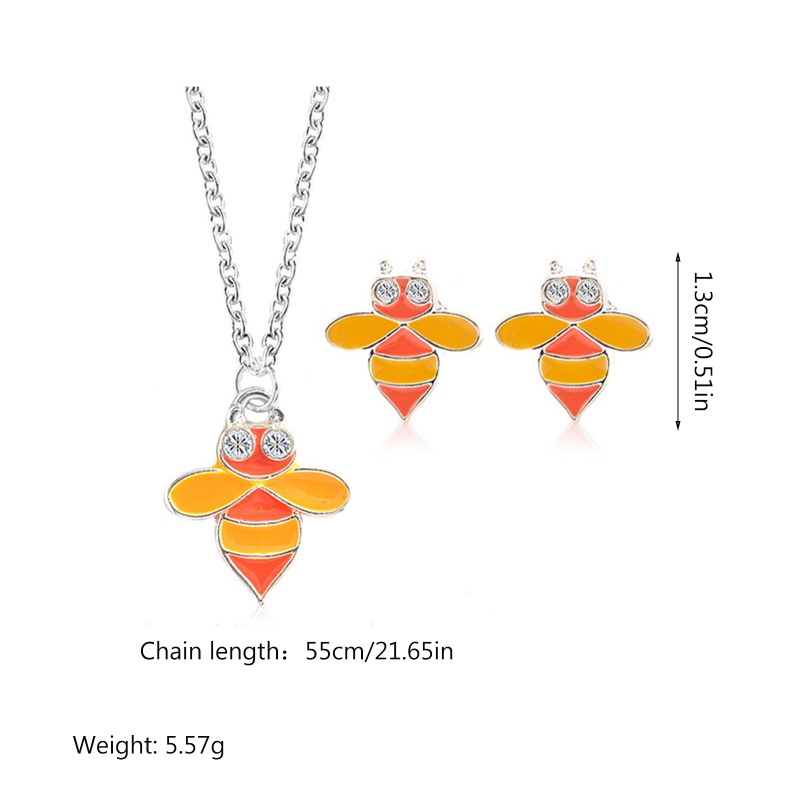 Bộ Vòng cổ + Bông Tai Hình Ong Vàng Sáng Tạo Hữu Ích