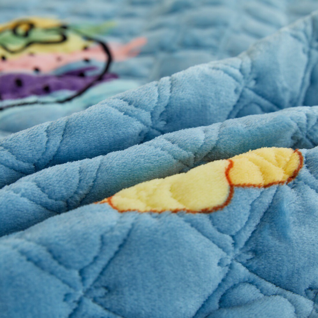 THẢM NỈ TUYẾT SỮA KHÁNG KHUẨN BEAR 3 IN 1, THẢM NỈ ĐA NĂNG CÓ CHUN CÀI 4 GÓC