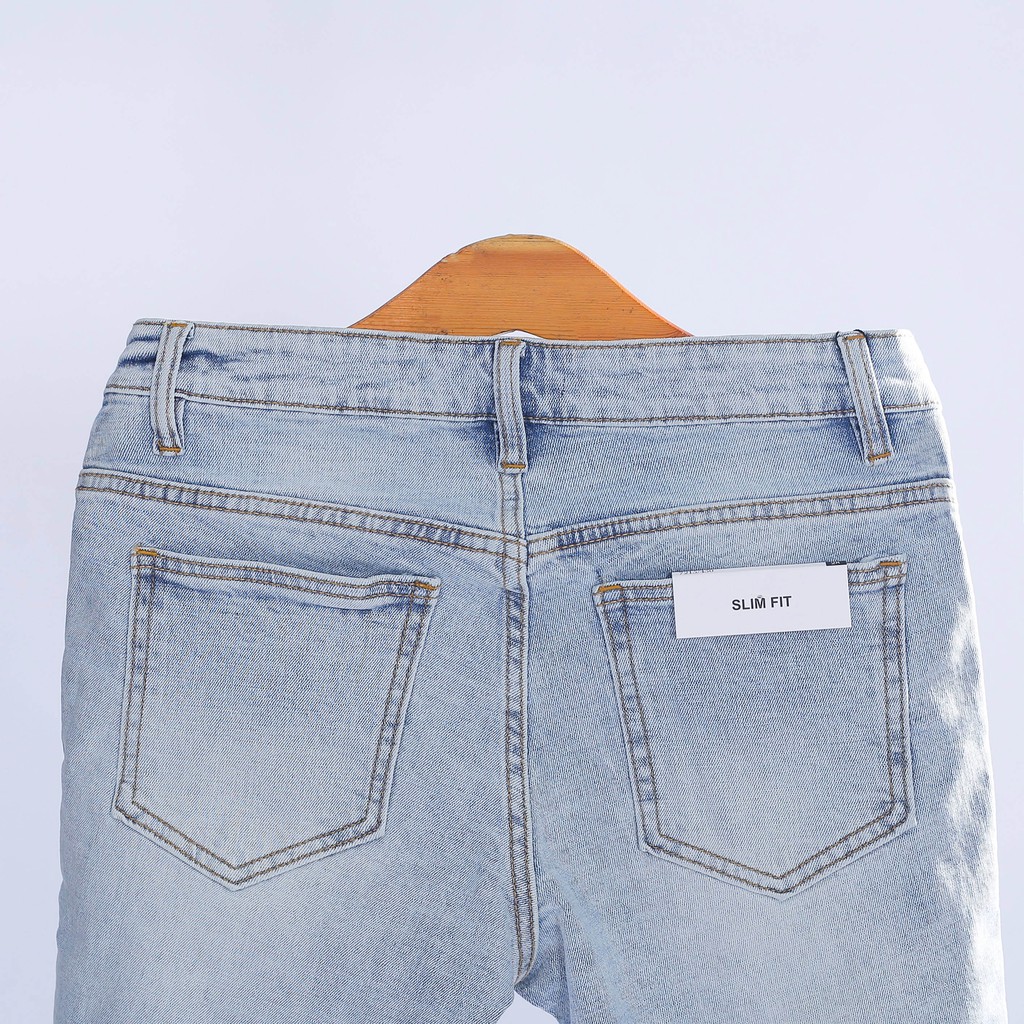 Quần Short Nam Vải Jean Cao Cấp, Form Slimfit Đẹp Dễ Phối Đồ Phong Cách Cá Tính - QN08