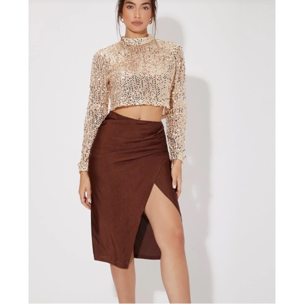 ÁO CROPTOP ĐÍNH SEQUIN LẤP LÁNH