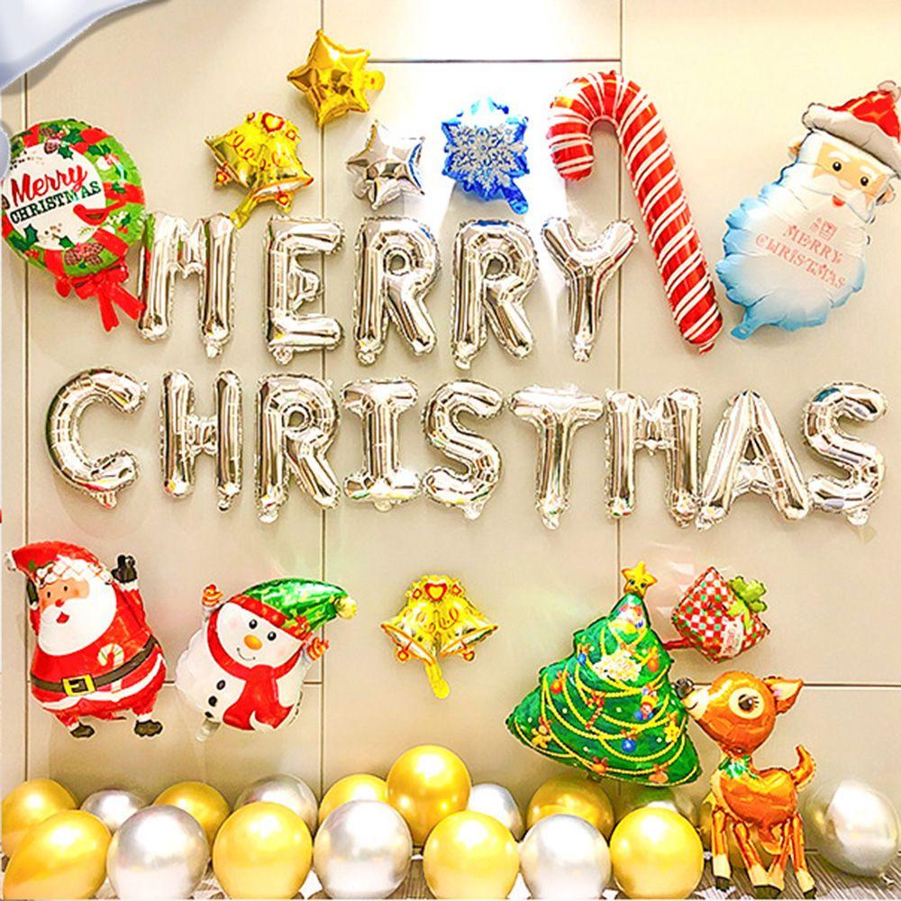 1 Quả Cầu Phim Nhôm Hoạt Hình Ông Già Noel Trang Trí Giáng Sinh