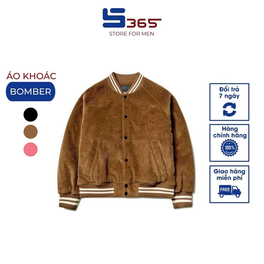 Áo khoác bomber s365 store chất liệu nhung tăm  cao cấp phong cách Hàn quốc  - JBK01 509080