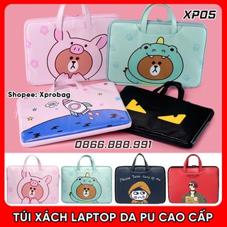Túi Xách Chống Sốc Laptop, Macbook Cute Chất Liệu Da PU - XP05