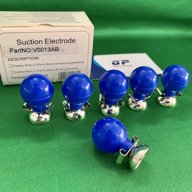 BO CHUÔNG ĐIỆN TIM  CHO MÁY ECG BỘ 6 CÁI DÙNG NHIỀU LẦN