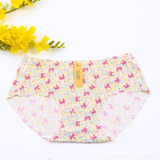 Quần lót nữ đúc su hoa văn Victoria (MS02), quần lót su hoa văn VS (Giao màu ngẫu nhiên)