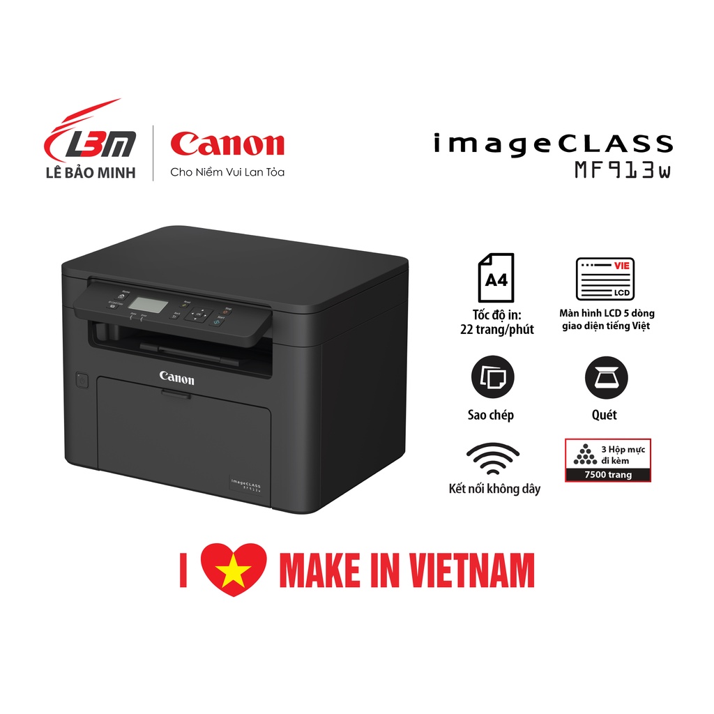 Máy In Đa Năng Kết Nối Không Dây Canon MF 913W