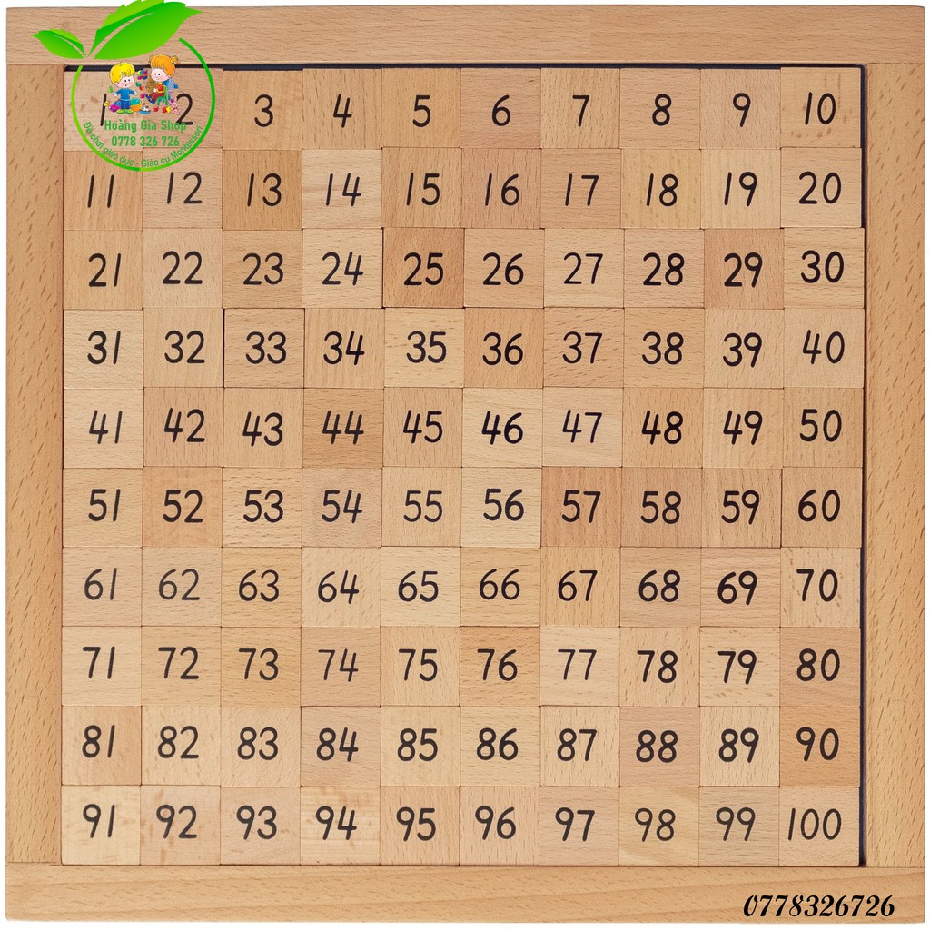 (Phiên bản quốc tế) Bảng 100 Montessori (Hundred Board)