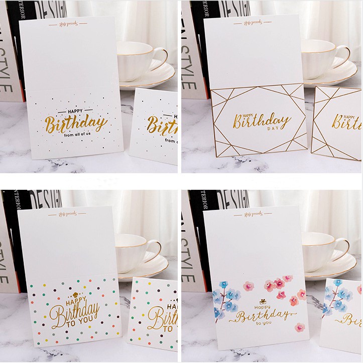 Set 10 Thiệp Chúc Mừng Sinh Nhật / Thiệp Chúc Mừng Độc Đáo Thẻ